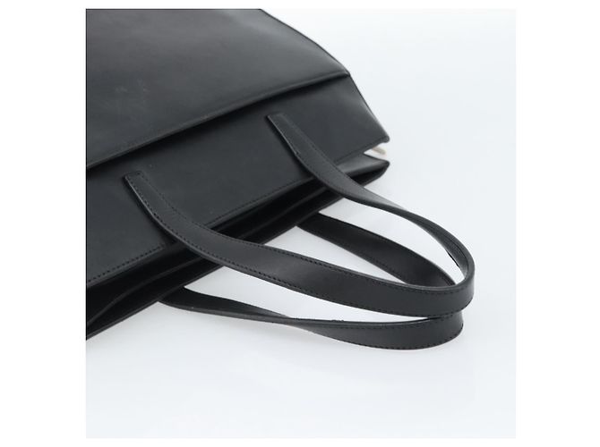 Bolso de mano LOEWE de cuero negro plata Auth ka4565A - vista 7