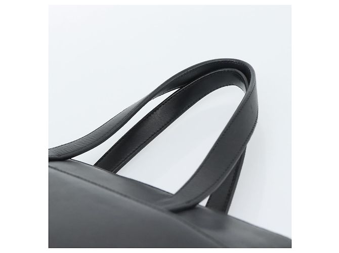 Bolso de mano LOEWE de cuero negro plata Auth ka4565A - vista 8