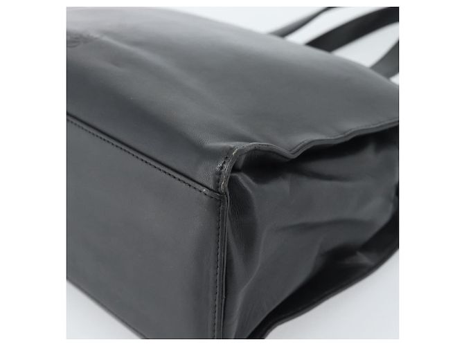 Bolso de mano LOEWE de cuero negro plata Auth ka4565A - vista 9