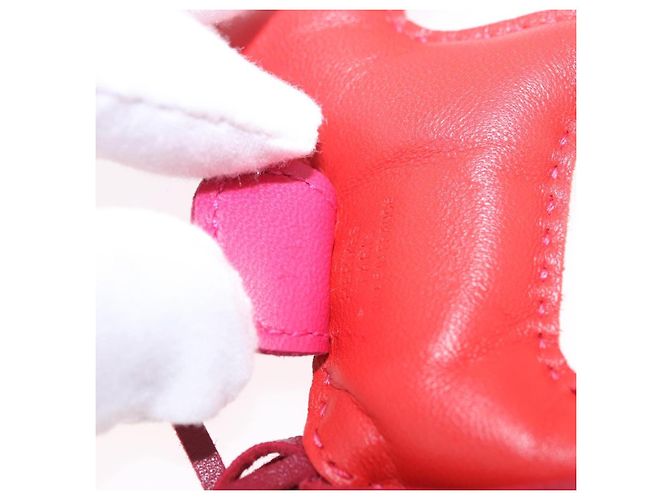 Hermès Charm HERMES Rodeo PM in pelle rosso Auth 184240M - vista 11
