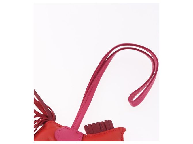 Hermès Charm HERMES Rodeo PM in pelle rosso Auth 184240M - vista 14