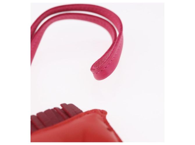 Hermès Charm HERMES Rodeo PM in pelle rosso Auth 184240M - vista 15