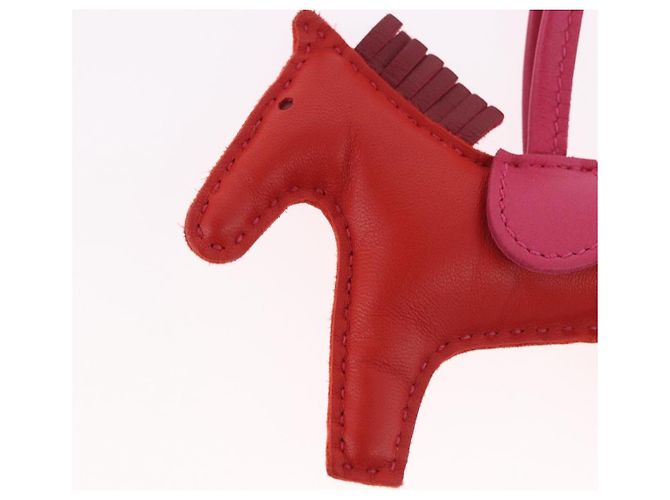 Hermès Charm HERMES Rodeo PM in pelle rosso Auth 184240M - vista 2