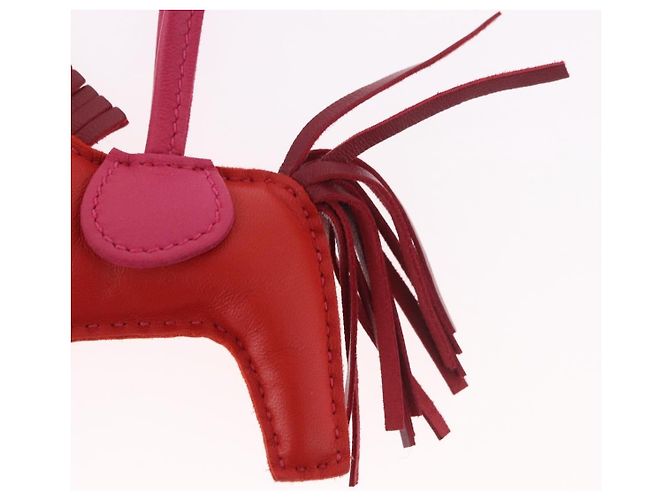 Hermès Charm HERMES Rodeo PM in pelle rosso Auth 184240M - vista 4