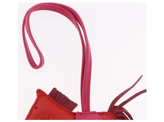 Hermès Charm HERMES Rodeo PM in pelle rosso Auth 184240M - vista 5