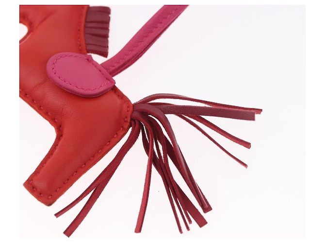 Hermès Charm HERMES Rodeo PM in pelle rosso Auth 184240M - vista 6