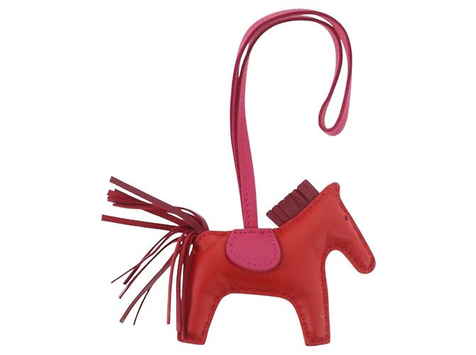 Hermès Charm HERMES Rodeo PM in pelle rosso Auth 184240M - vista 7