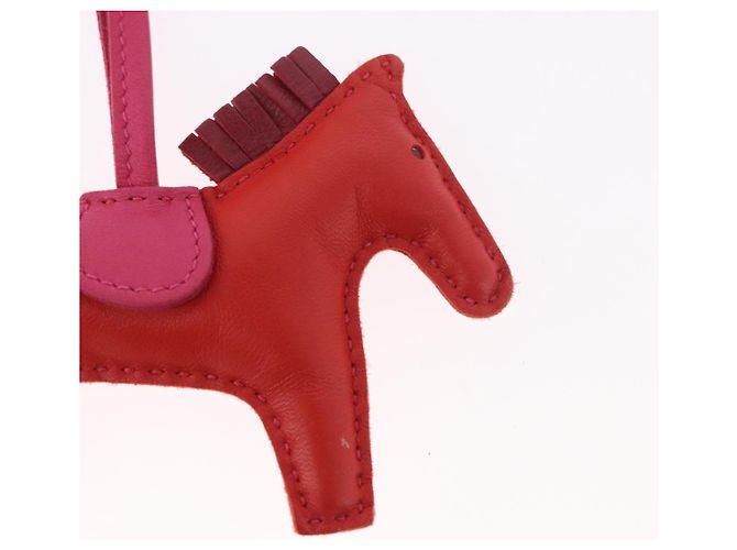Hermès Charm HERMES Rodeo PM in pelle rosso Auth 184240M - vista 8