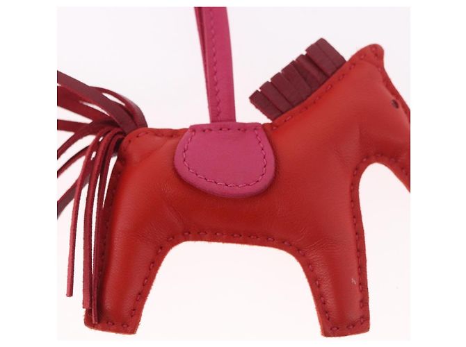Hermès Charm HERMES Rodeo PM in pelle rosso Auth 184240M - vista 9