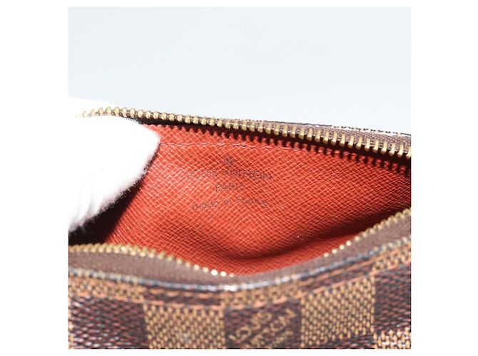 LOUIS VUITTON Damier Ebene Papillon Pouch LV Auth 184346 - vista 11