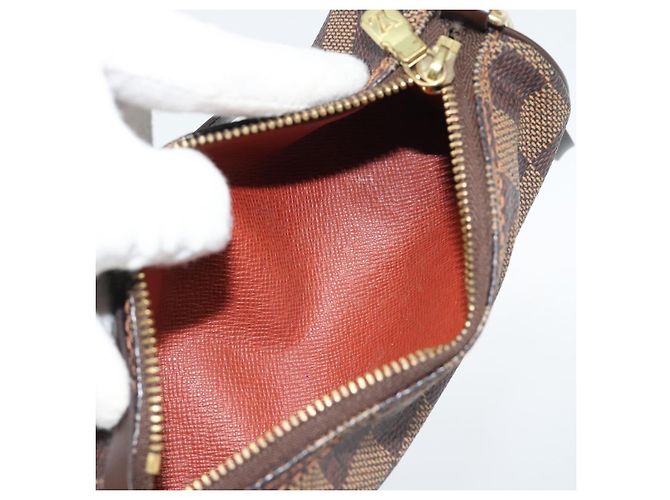 LOUIS VUITTON Damier Ebene Papillon Pouch LV Auth 184346 - vista 12