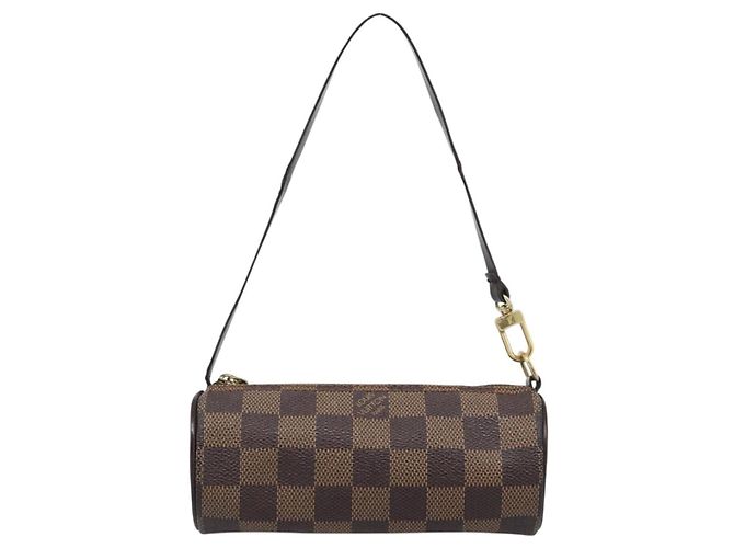 LOUIS VUITTON Damier Ebene Papillon Pouch LV Auth 184346 - vista 13