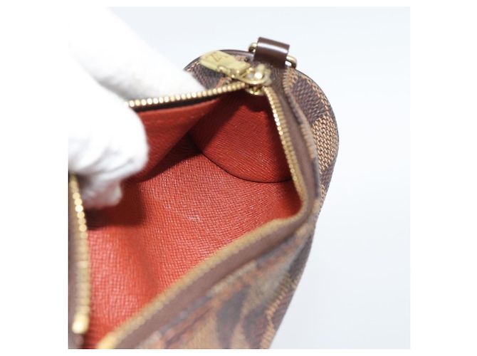 LOUIS VUITTON Damier Ebene Papillon Pouch LV Auth 184346 - vista 18