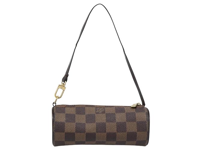 LOUIS VUITTON Damier Ebene Papillon Pouch LV Auth 184346 - vista 2