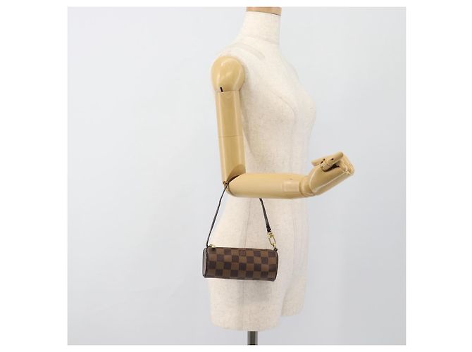 LOUIS VUITTON Damier Ebene Papillon Pouch LV Auth 184346 - vista 20