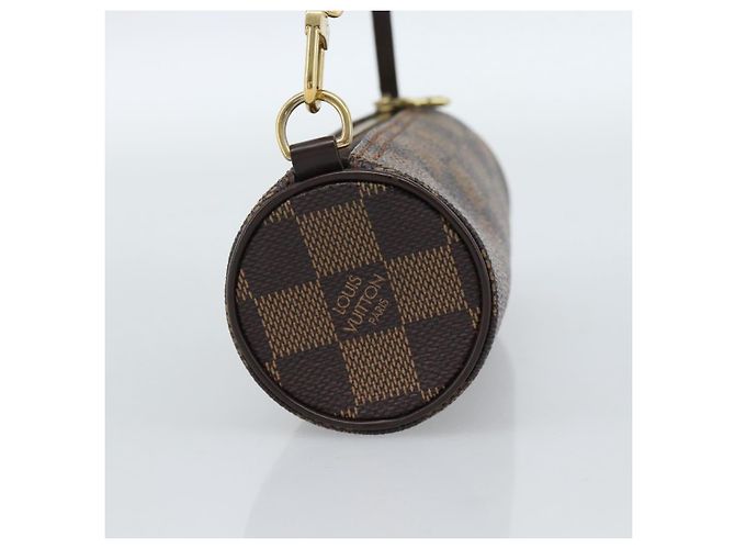 LOUIS VUITTON Damier Ebene Papillon Pouch LV Auth 184346 - vista 4