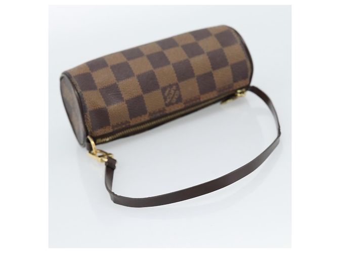 LOUIS VUITTON Damier Ebene Papillon Pouch LV Auth 184346 - vista 7