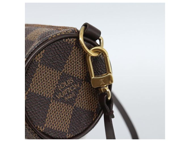 LOUIS VUITTON Damier Ebene Papillon Pouch LV Auth 184346 - vista 9
