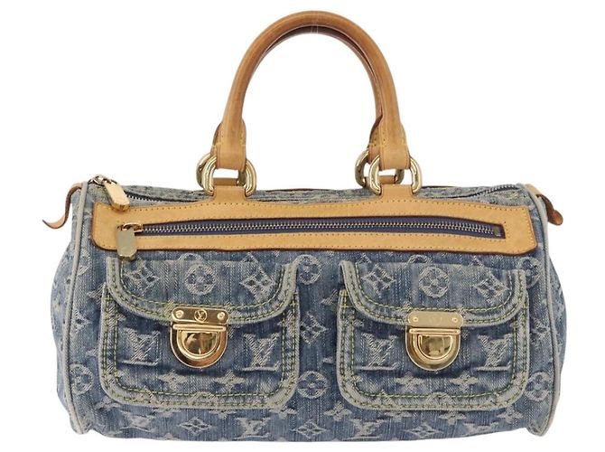 LOUIS VUITTON Borsa Monogram Denim Neo Speedy Blu M95019 LV Auth 184295A - vista 13