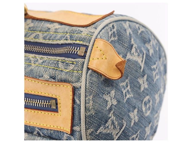 LOUIS VUITTON Borsa Monogram Denim Neo Speedy Blu M95019 LV Auth 184295A - vista 19