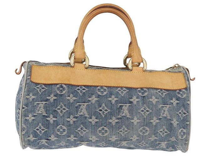 LOUIS VUITTON Borsa Monogram Denim Neo Speedy Blu M95019 LV Auth 184295A - vista 2