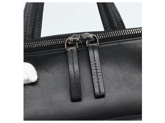 Zaino MCM in pelle nero e argento Auth ka4605A - vista 18