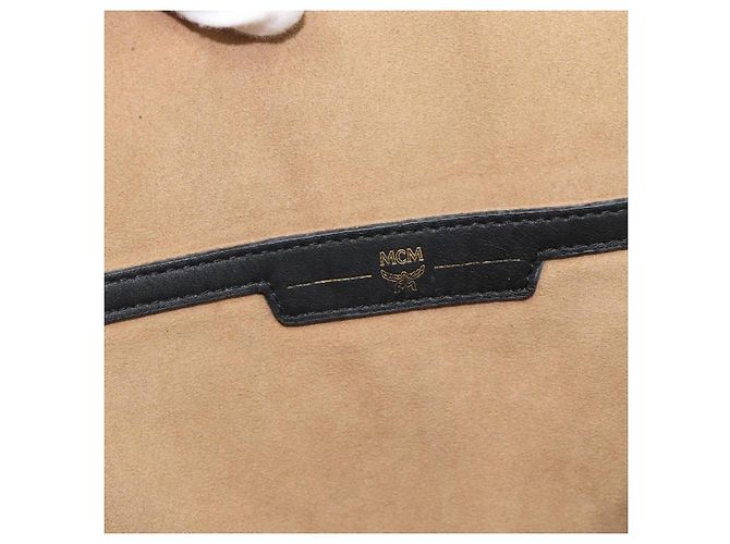 Zaino MCM in pelle nero e argento Auth ka4605A - vista 19
