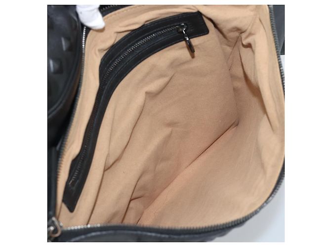 Zaino MCM in pelle nero e argento Auth ka4605A - vista 23