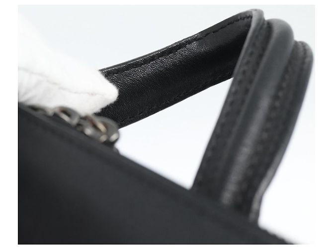 Zaino MCM in pelle nero e argento Auth ka4605A - vista 8