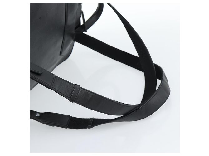 Zaino MCM in pelle nero e argento Auth ka4605A - vista 9