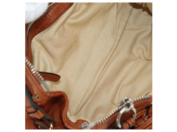 Chloé Borsa Mini Paddington Chloe in pelle marrone argento oro Autentica am11785SAM D'oro - vista 10