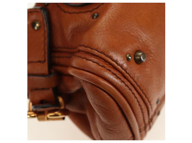 Chloé Borsa Mini Paddington Chloe in pelle marrone argento oro Autentica am11785SAM D'oro - vista 15
