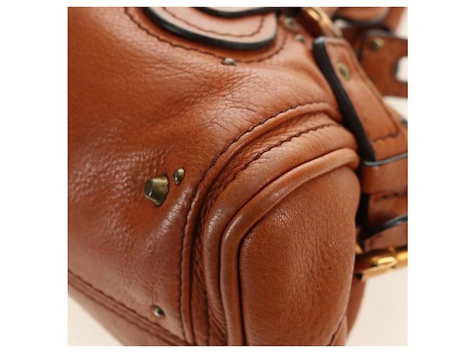 Chloé Borsa Mini Paddington Chloe in pelle marrone argento oro Autentica am11785SAM D'oro - vista 16