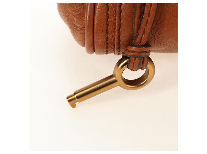 Chloé Borsa Mini Paddington Chloe in pelle marrone argento oro Autentica am11785SAM D'oro - vista 18