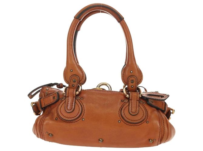 Chloé Borsa Mini Paddington Chloe in pelle marrone argento oro Autentica am11785SAM D'oro - vista 2