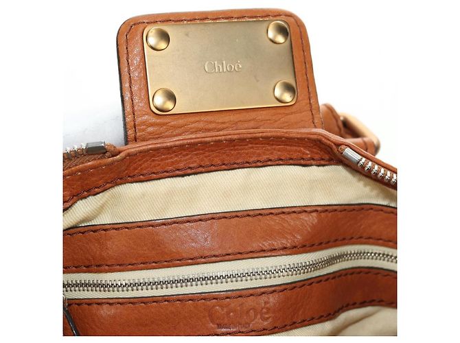 Chloé Borsa Mini Paddington Chloe in pelle marrone argento oro Autentica am11785SAM D'oro - vista 20