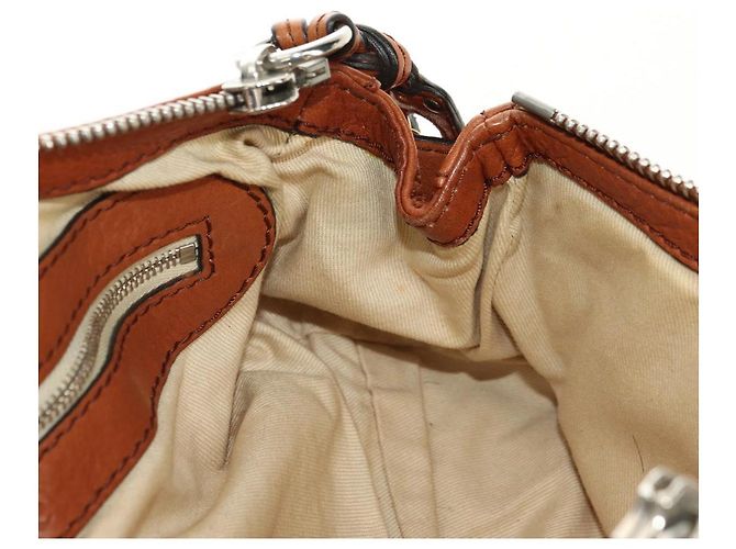 Chloé Borsa Mini Paddington Chloe in pelle marrone argento oro Autentica am11785SAM D'oro - vista 21