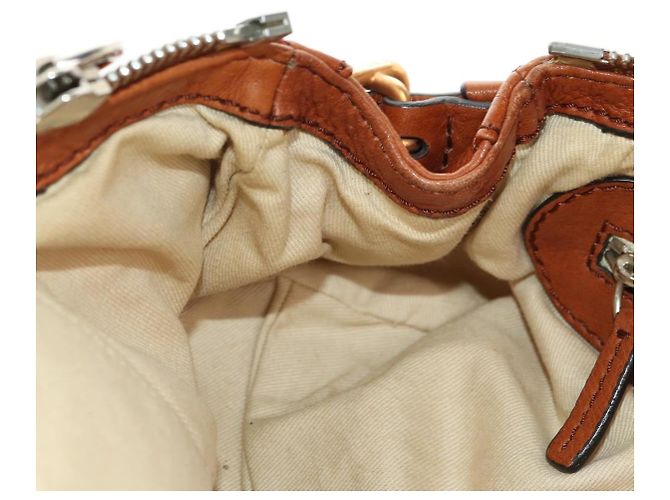 Chloé Borsa Mini Paddington Chloe in pelle marrone argento oro Autentica am11785SAM D'oro - vista 22