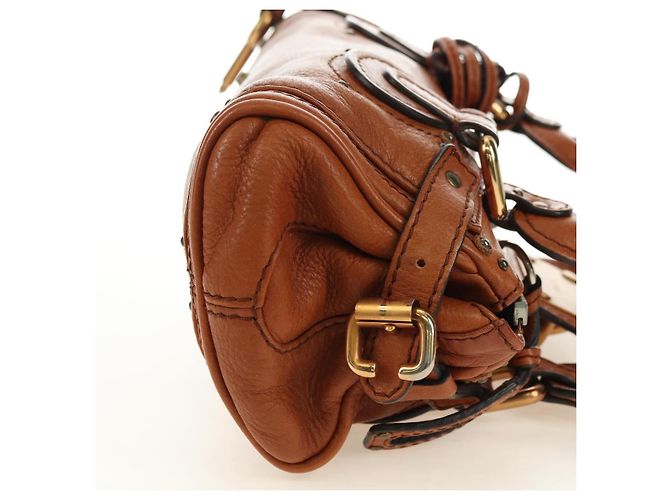 Chloé Borsa Mini Paddington Chloe in pelle marrone argento oro Autentica am11785SAM D'oro - vista 4