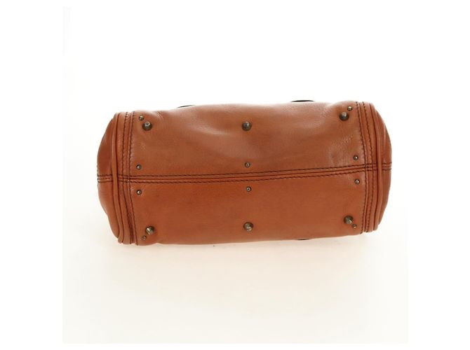 Chloé Borsa Mini Paddington Chloe in pelle marrone argento oro Autentica am11785SAM D'oro - vista 5