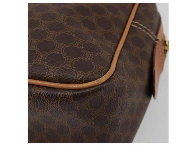 Céline Borsa CELINE Macadam Canvas PVC Pelle Marrone Oro Auth 182920A D'oro - vista 15