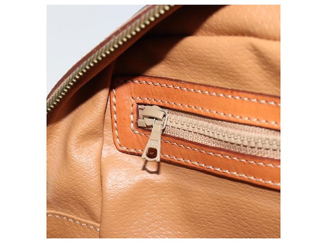 Céline Borsa CELINE Macadam Canvas PVC Pelle Marrone Oro Auth 182920A D'oro - vista 22
