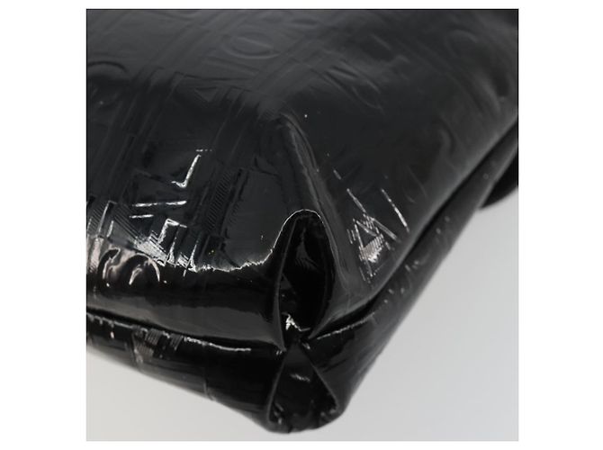 Borsa a tracolla Salvatore Ferragamo in vernice nero argento ka4653 - vista 15