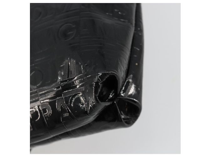 Borsa a tracolla Salvatore Ferragamo in vernice nero argento ka4653 - vista 16
