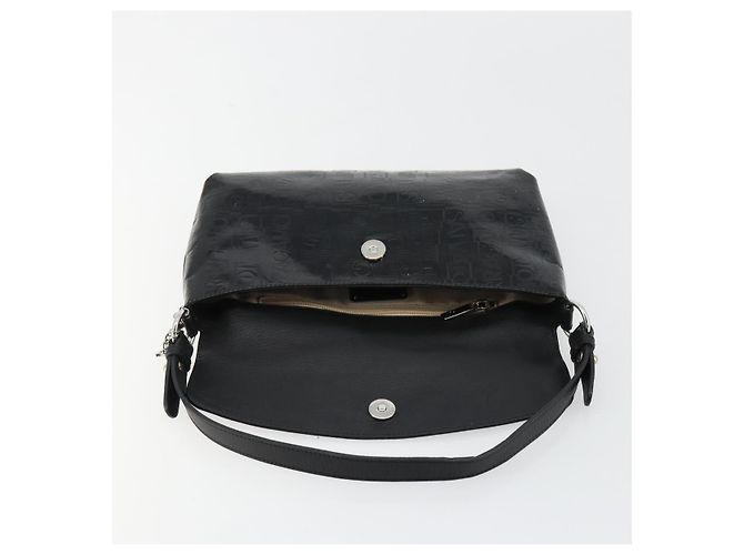 Borsa a tracolla Salvatore Ferragamo in vernice nero argento ka4653 - vista 17