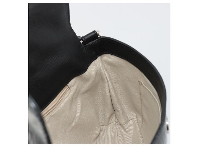 Borsa a tracolla Salvatore Ferragamo in vernice nero argento ka4653 - vista 19