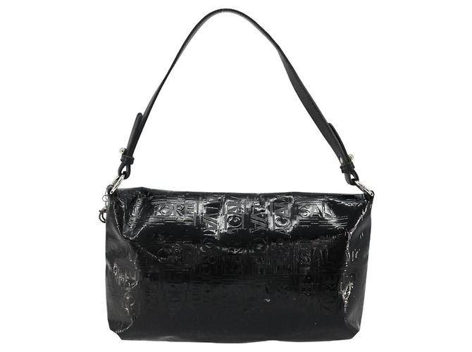 Borsa a tracolla Salvatore Ferragamo in vernice nero argento ka4653 - vista 2