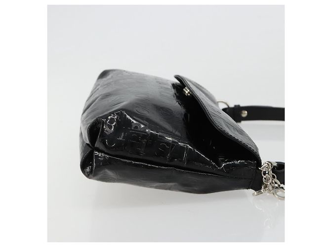 Borsa a tracolla Salvatore Ferragamo in vernice nero argento ka4653 - vista 3