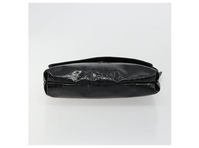 Borsa a tracolla Salvatore Ferragamo in vernice nero argento ka4653 - vista 5