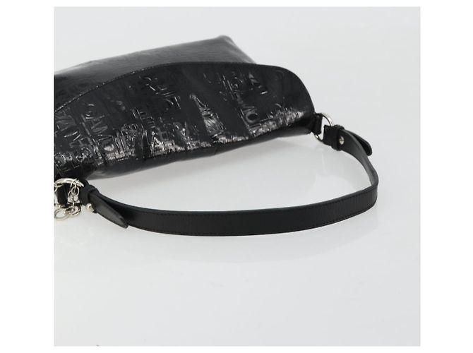 Borsa a tracolla Salvatore Ferragamo in vernice nero argento ka4653 - vista 7